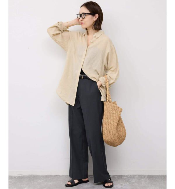 SLOBE IENA「《追加》リネンコットンレギュラーシャツ」|シャツ・ブラウス|