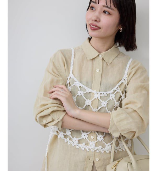 SLOBE IENA「《追加》リネンコットンレギュラーシャツ」|シャツ・ブラウス|