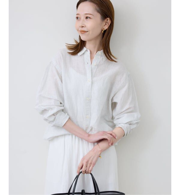 SLOBE IENA「《追加》リネンコットンレギュラーシャツ」|シャツ・ブラウス|