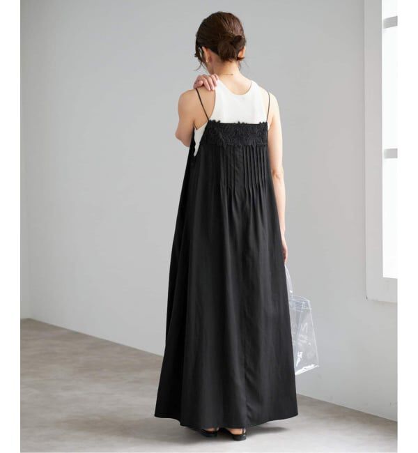 IENA「《WEB限定/追加》レースキャミソールワンピース」|ワンピース|