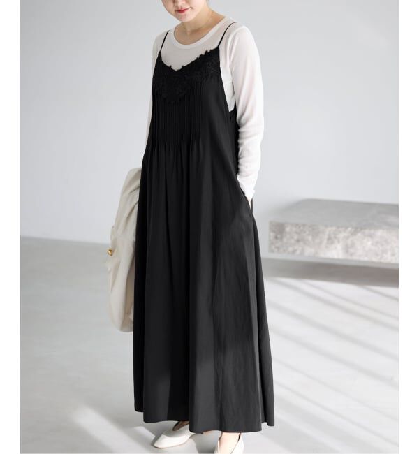 IENA「《WEB限定/追加》レースキャミソールワンピース」|ワンピース|