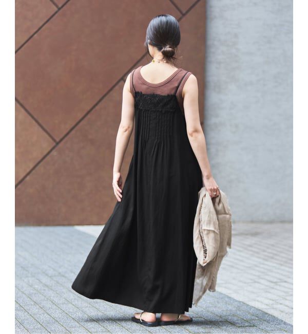 IENA「《WEB限定/追加》レースキャミソールワンピース」|ワンピース|