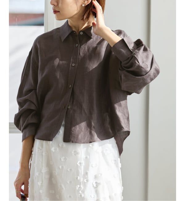 IENA「《新色/WEB限定/追加3》ラミーリヨセルショートシャツ」|シャツ・ブラウス|