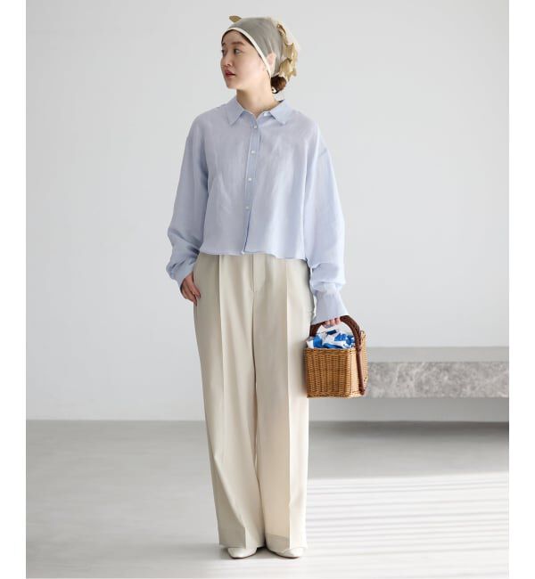 IENA「《新色/WEB限定/追加3》ラミーリヨセルショートシャツ」|シャツ・ブラウス|