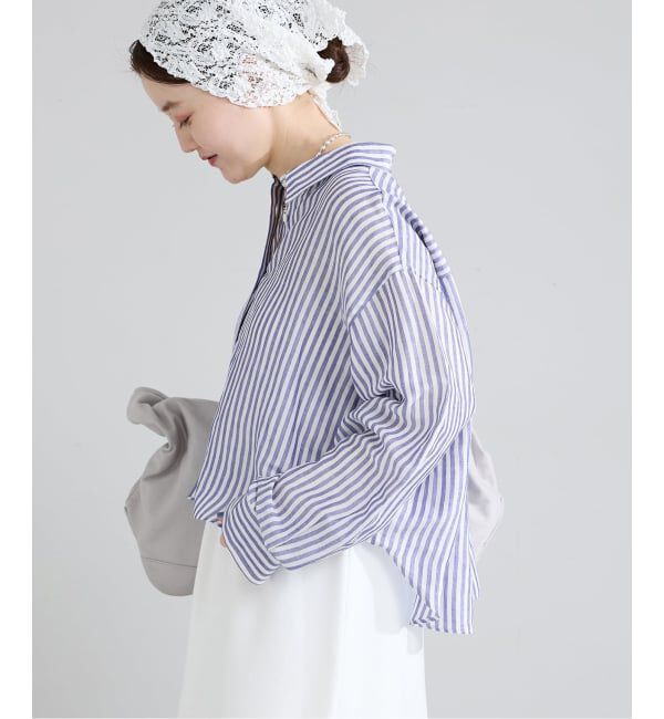 IENA「《新色/WEB限定/追加3》ラミーリヨセルショートシャツ」|シャツ・ブラウス|