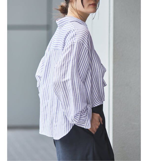 IENA「《新色/WEB限定/追加3》ラミーリヨセルショートシャツ」|シャツ・ブラウス|