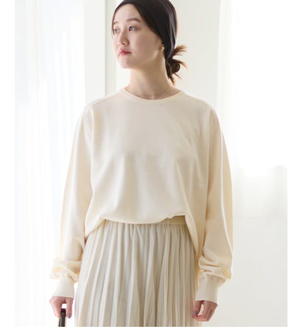 IENA「《新色あり/追加4》LEVITAコットンプルオーバー」|ニット・セーター|ナチュラル