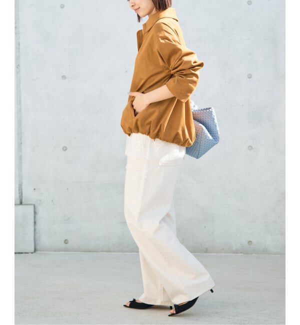 IENA「フェイクスエードブルゾン」|ライダースジャケット|