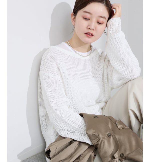 IENA「ギマコットンプルオーバー」|ニット・セーター|
