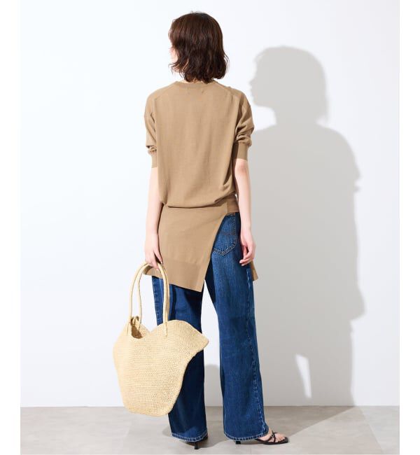 SLOBE IENA「《シリーズあり》コットンキュプラハーフスリーブプルオーバー」|ニット・セーター|