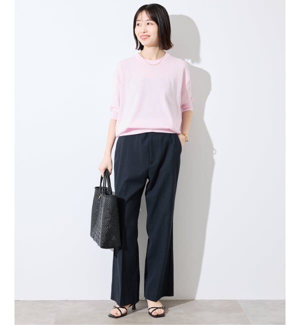 SLOBE IENA「《シリーズあり》コットンキュプラハーフスリーブプルオーバー」|ニット・セーター|