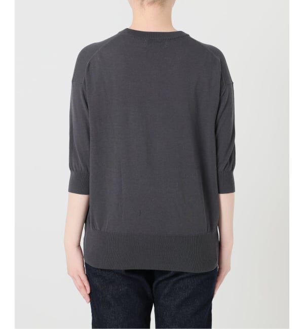 SLOBE IENA「《シリーズあり》コットンキュプラハーフスリーブプルオーバー」|ニット・セーター|