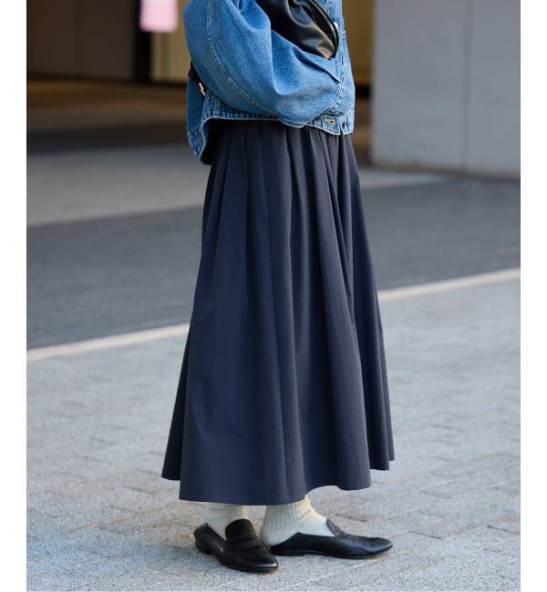 SLOBE IENA「タフタタックギャザースカート」|スカート|