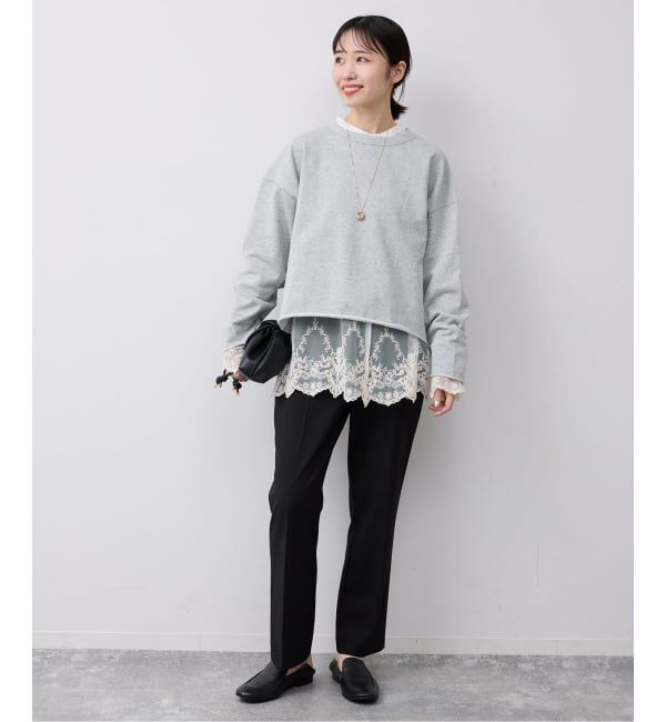 SLOBE IENA「ミニ裏毛カットオフショートプルオーバー」|Tシャツ・カットソー|