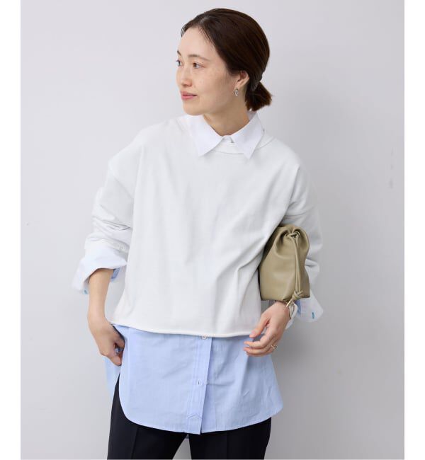 SLOBE IENA「ミニ裏毛カットオフショートプルオーバー」|Tシャツ・カットソー|