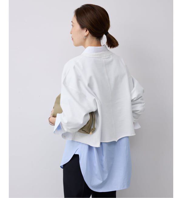 SLOBE IENA「ミニ裏毛カットオフショートプルオーバー」|Tシャツ・カットソー|