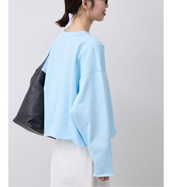 SLOBE IENA「ミニ裏毛カットオフショートプルオーバー」|Tシャツ・カットソー|