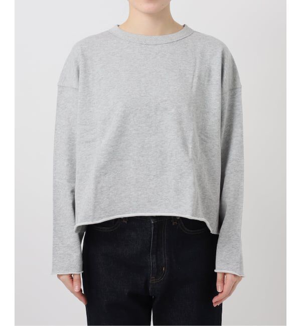 SLOBE IENA「ミニ裏毛カットオフショートプルオーバー」|Tシャツ・カットソー|