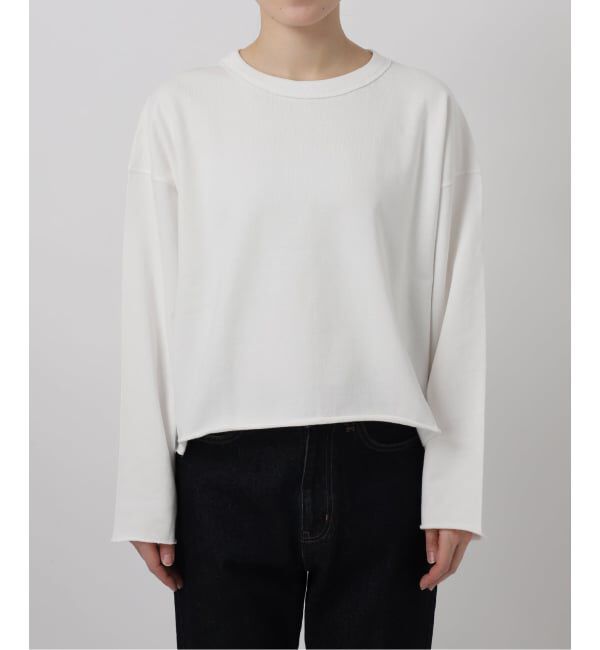 SLOBE IENA「ミニ裏毛カットオフショートプルオーバー」|Tシャツ・カットソー|