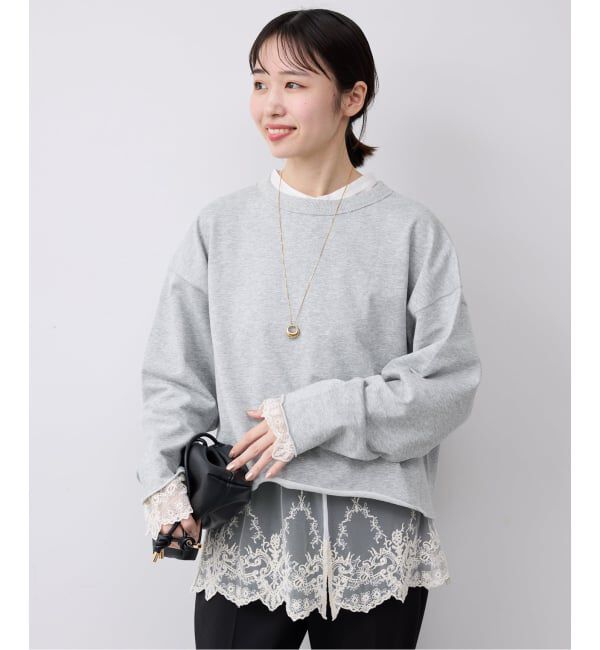 SLOBE IENA「ミニ裏毛カットオフショートプルオーバー」|Tシャツ・カットソー|