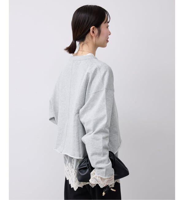 SLOBE IENA「ミニ裏毛カットオフショートプルオーバー」|Tシャツ・カットソー|