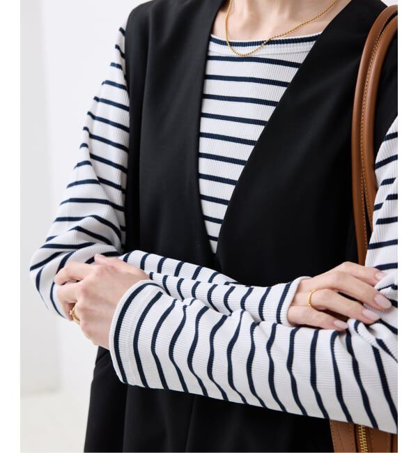 SLOBE IENA「テレコボーダープルオーバー」|Tシャツ・カットソー|ホワイト