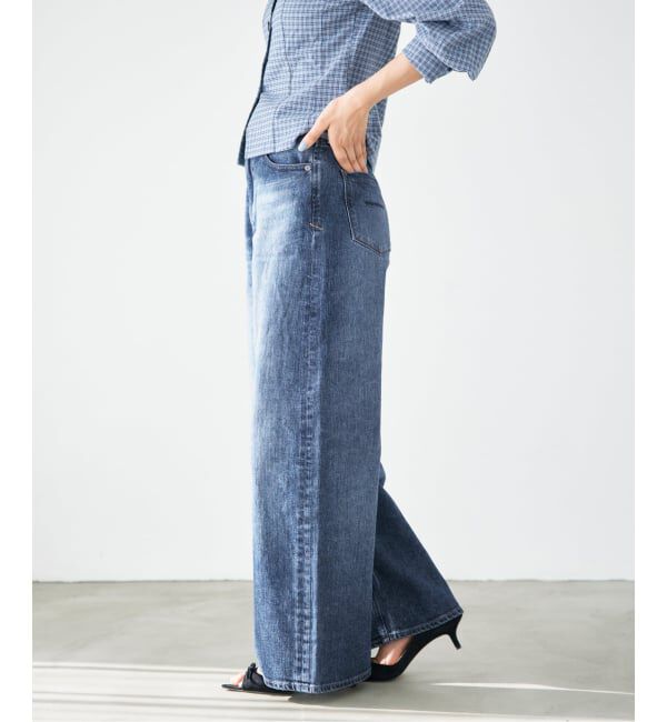 IENA「YANUK/ヤヌーク 別注 MARY Baggy straight デニムパンツ 57162501」|デニム|