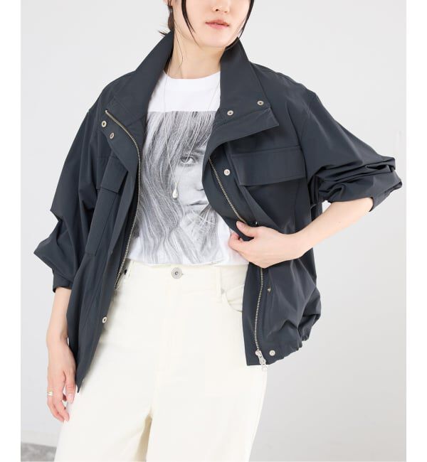 IENA「ウォッシャブルライトスタンドブルゾン」|その他|グレー