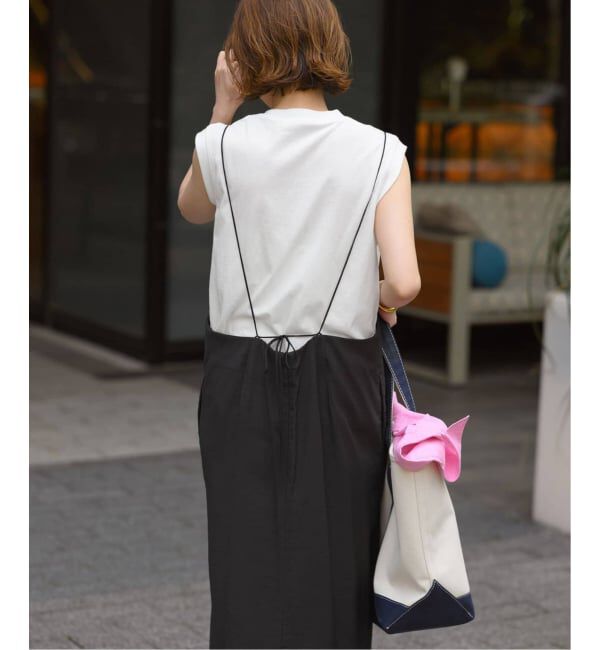SLOBE IENA「《2枚セット/WEB限定/追加予約》アイラインキャミワンピース&times;ノースリーブTEEセット」|ワンピース|