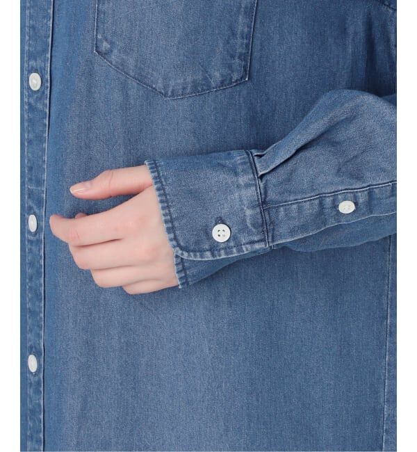SLOBE IENA「《WEB限定/追加予約》デニムライクシャツワンピース」|ワンピース|
