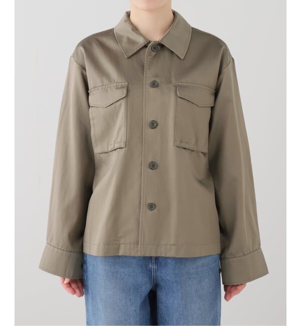 IENA「フィブリルサテン ミリタリーブルゾン」|ミリタリージャケット|