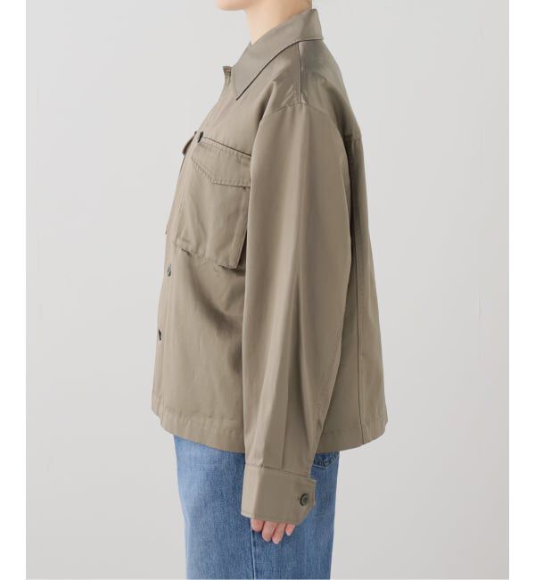 IENA「フィブリルサテン ミリタリーブルゾン」|ミリタリージャケット|