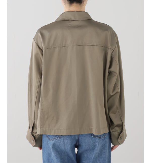 IENA「フィブリルサテン ミリタリーブルゾン」|ミリタリージャケット|