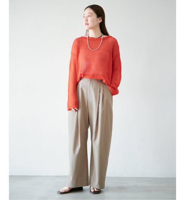 IENA「ウォッシャブル リネンミックスコクーンスラックス」|スラックス|