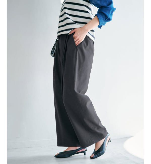 IENA「ウォッシャブル リネンミックスコクーンスラックス」|スラックス|