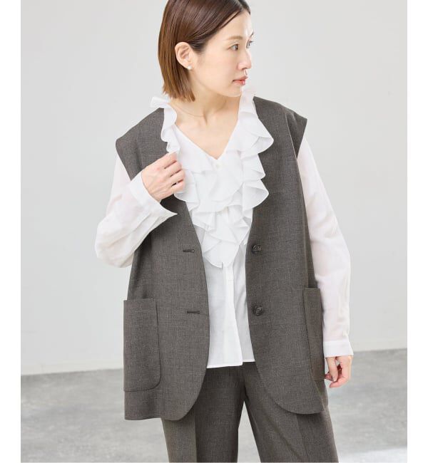 IENA「レーストリムフリルブラウス」|シャツ・ブラウス|