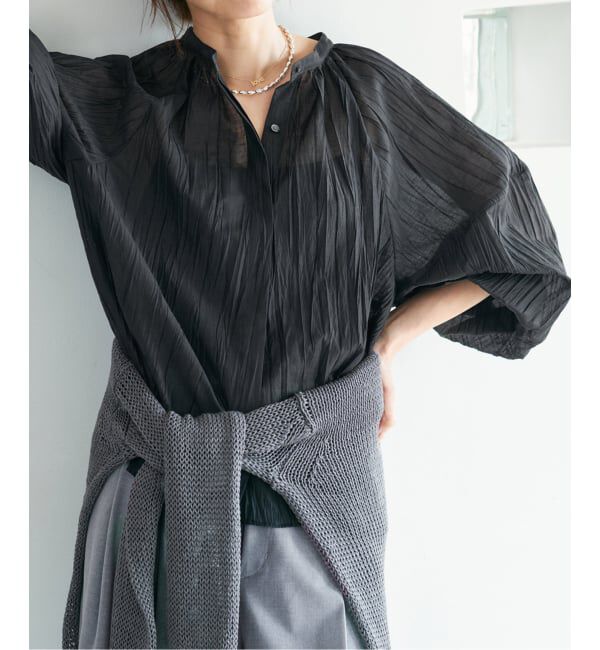 IENA「ランダムプリーツブラウス」|シャツ・ブラウス|