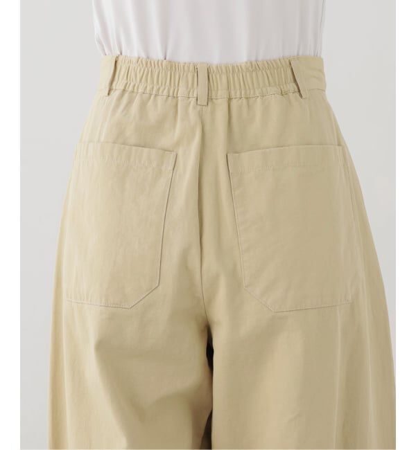 SLOBE IENA「《追加》パウダリーチノタックカーブトラウザー」|チノ|