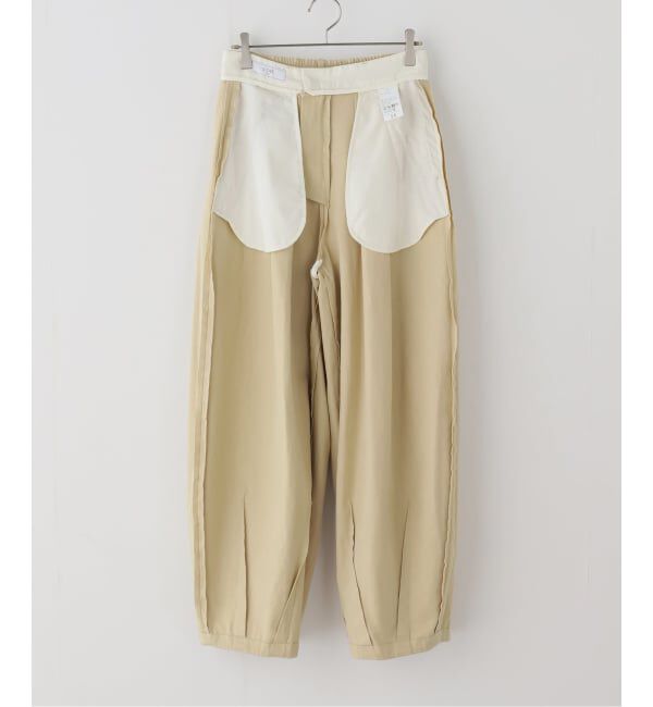 SLOBE IENA「《追加》パウダリーチノタックカーブトラウザー」|チノ|