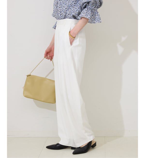 SLOBE IENA「《3サイズ展開》ワンタックバレルスラックス」|スラックス|