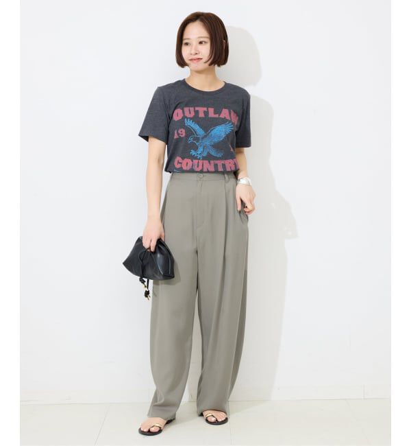 SLOBE IENA「《3サイズ展開》ワンタックバレルスラックス」|スラックス|