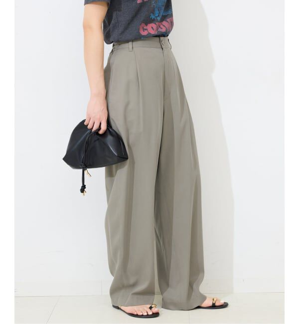 SLOBE IENA「《3サイズ展開》ワンタックバレルスラックス」|スラックス|