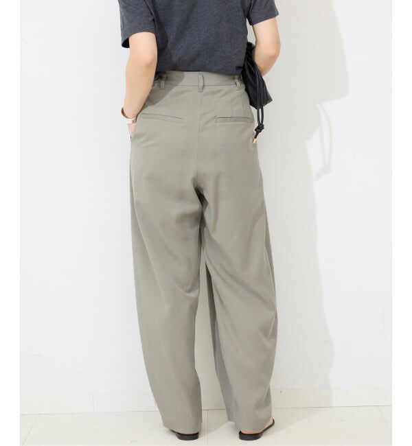 SLOBE IENA「《3サイズ展開》ワンタックバレルスラックス」|スラックス|