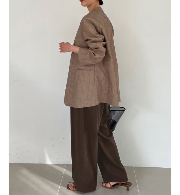 SLOBE IENA「《3サイズ展開》ワンタックバレルスラックス」|スラックス|