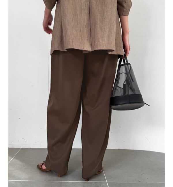 SLOBE IENA「《3サイズ展開》ワンタックバレルスラックス」|スラックス|