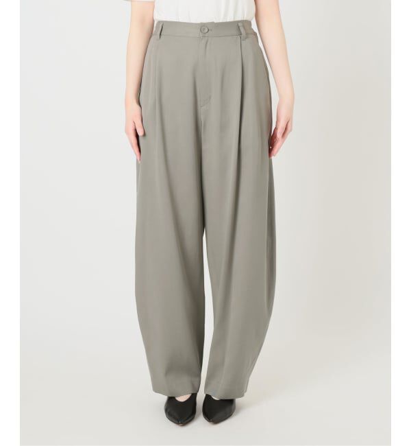 SLOBE IENA「《3サイズ展開》ワンタックバレルスラックス」|スラックス|