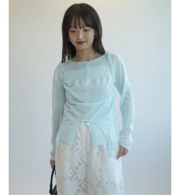 SLOBE IENA「《追加》tyn.TGOR/トゴール SLOBE別注 タンクセットカーディガン」|カーディガン|