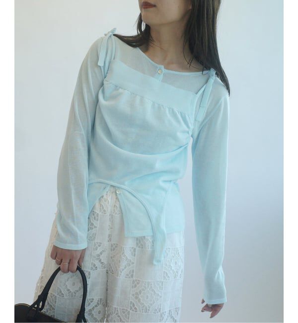 SLOBE IENA「《追加》tyn.TGOR/トゴール SLOBE別注 タンクセットカーディガン」|カーディガン|