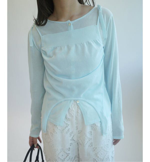 SLOBE IENA「《追加》tyn.TGOR/トゴール SLOBE別注 タンクセットカーディガン」|カーディガン|