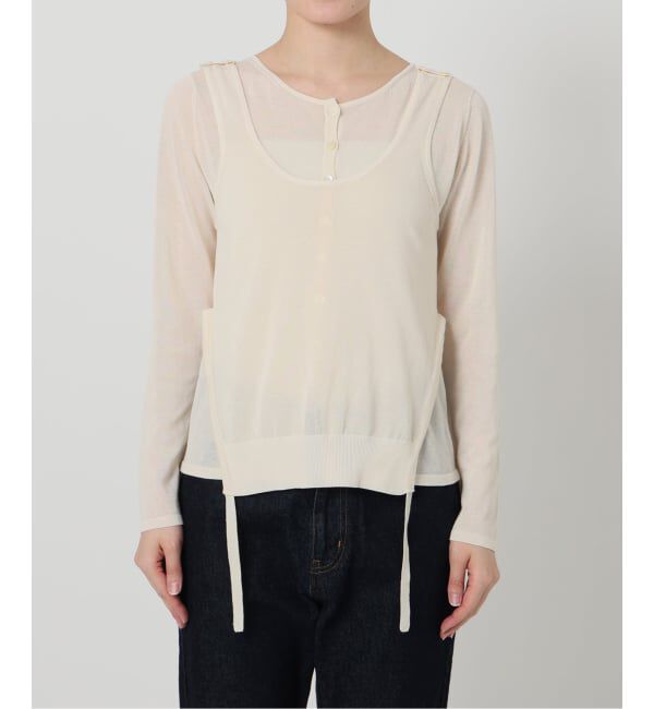 SLOBE IENA「《追加》tyn.TGOR/トゴール SLOBE別注 タンクセットカーディガン」|カーディガン|